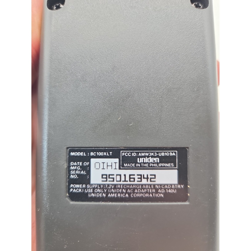 Uniden Bearcat Scanner BC100XLT W/ Case and Power Cord - Screen Issue WORK NOTES - Picture 10 of 10